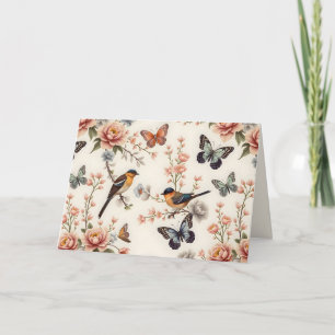 Carte Anniversaire Chinoiserie Harmonie des oiseaux et d