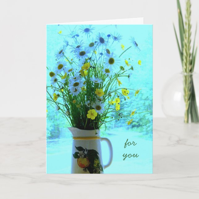 Carte Anniversaire chrétien Fleur sauvage (Devant)