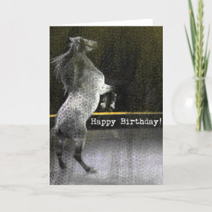 Carte Anniversaire Cirque Cheval Dentelle Texture