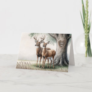 Carte Anniversaire Coeur d'arbre avec des noms et des ce