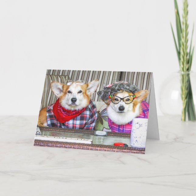 Carte Anniversaire Corgi (Devant)