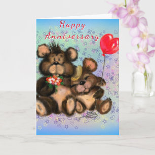 Carte Anniversaire Couple Bear Love