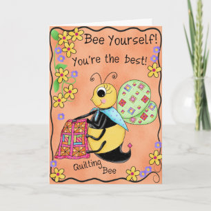 Carte Anniversaire d'abeille fantaisie de miel d'abeille