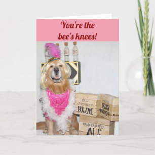 Carte Anniversaire d'aileron de golden retriever