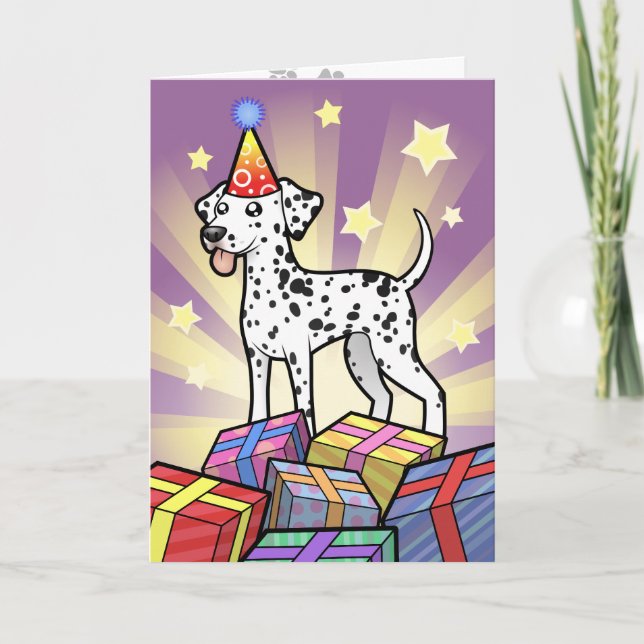 Carte Anniversaire Dalmatien (Devant)