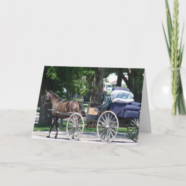 Carte Anniversaire d'Amish Recliner (Devant)