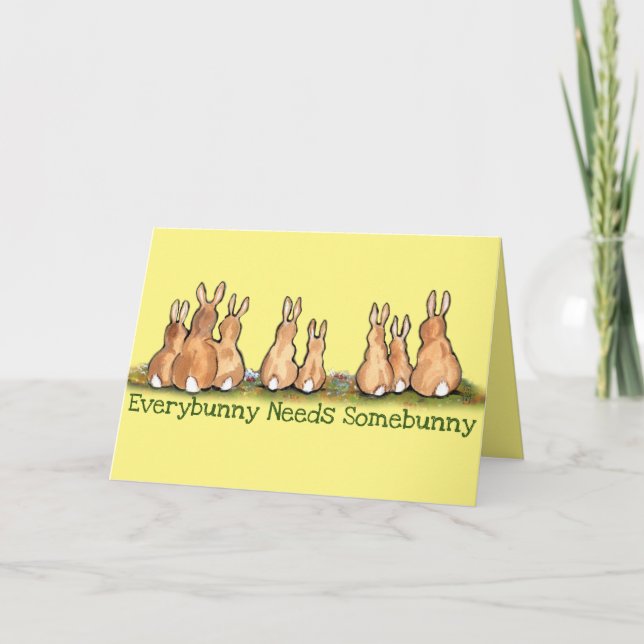 Carte Anniversaire d'Amour Lapin Spécial (Devant)