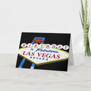 Carte ANNIVERSAIRE Dans Fabulous Las Vegas Card