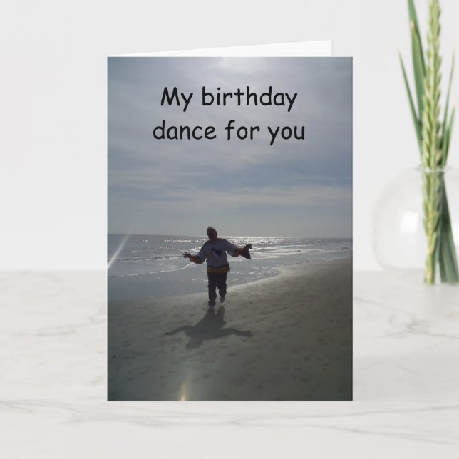 CARTE ANNIVERSAIRE "DANSE" POUR VOUS AVEC UN ANNIVERSAIR (Devant)