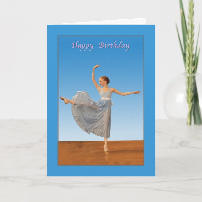 Carte Anniversaire, danseur classique (Devant)