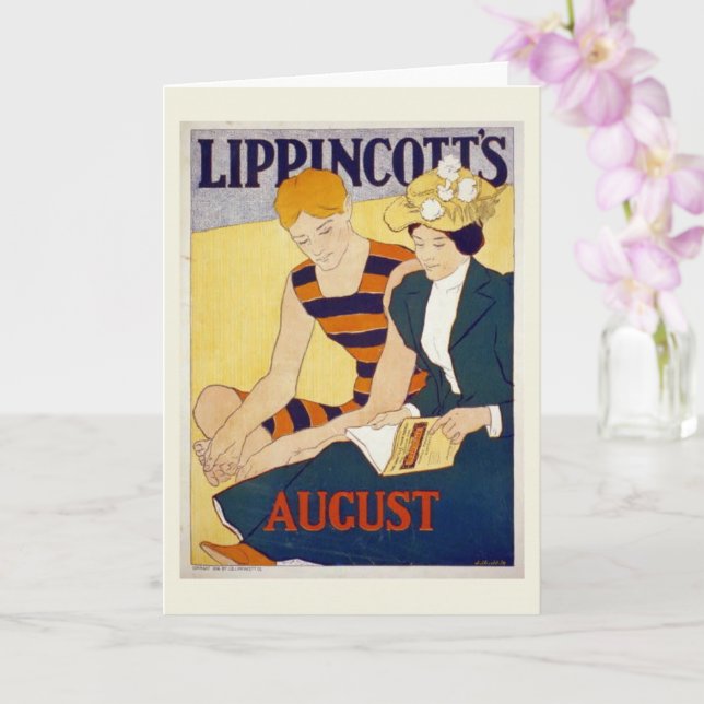 Carte Anniversaire d'août vintage (Orchidée)