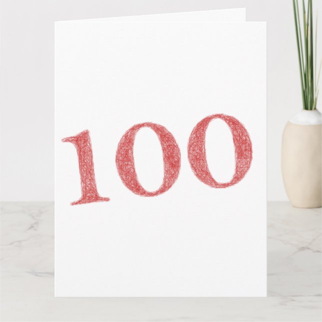 Carte anniversaire de 100 ans (Devant)