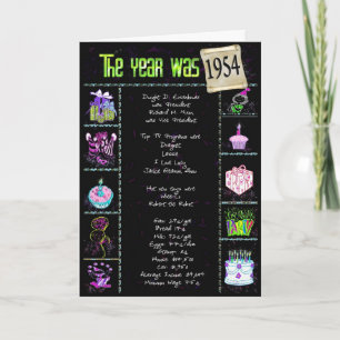 Carte Anniversaire de 1954