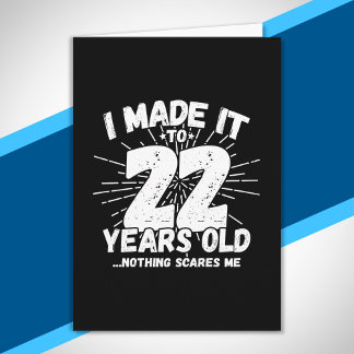 Carte Anniversaire de 22 ans - Anniversaire Mème - Amusa