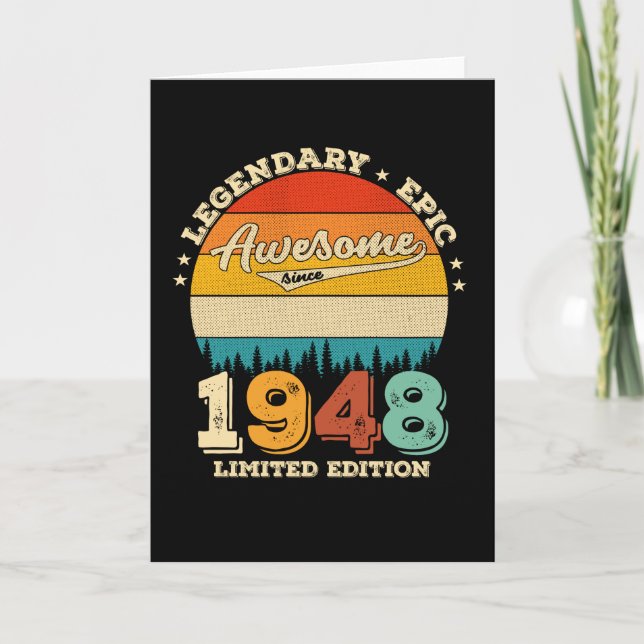 Carte anniversaire de 77 ans 1948 Magnifique 77e anniver (Devant)