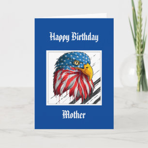 Carte Anniversaire de Bald Eagle Mère militaire spéciale