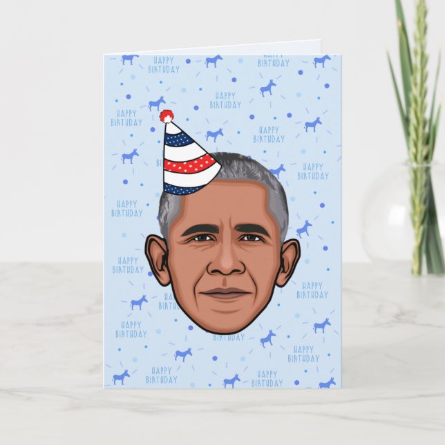 CARTE ANNIVERSAIRE DE BARACK OBAMA (Devant)