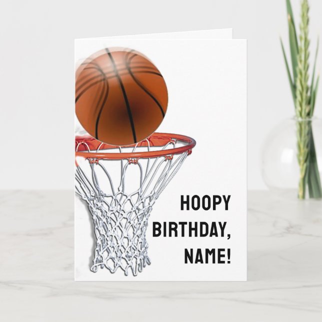 Carte Anniversaire de basket-ball (Devant)
