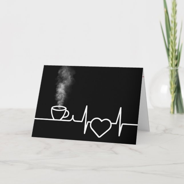 Carte Anniversaire de battement de coeur avec Steaming C (Devant)