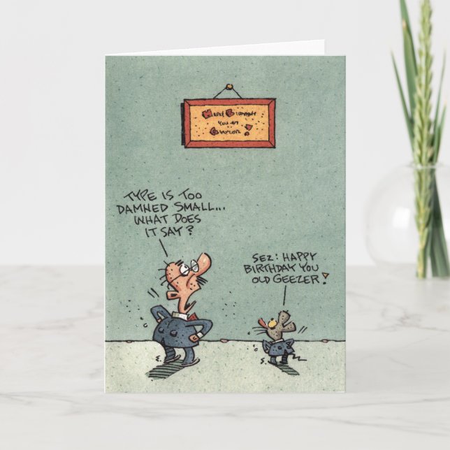 Carte Anniversaire de bonhomme (Devant)