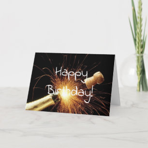 Carte anniversaire de bouteille de champagne