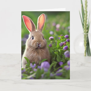 Carte Anniversaire de Bunny mignon