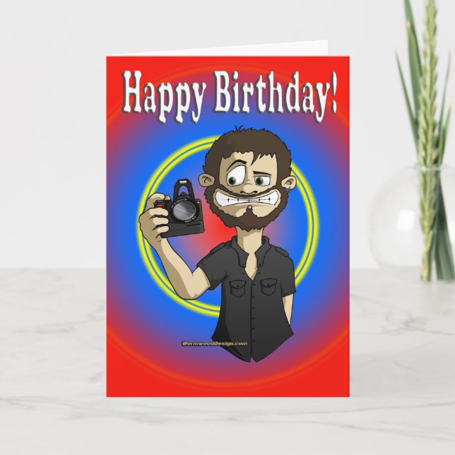 Carte anniversaire de cameraman (Devant)