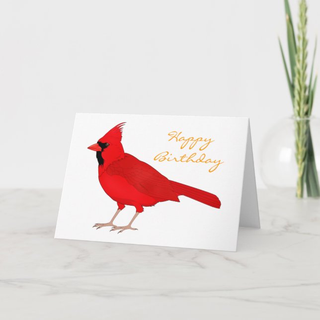 Carte Anniversaire de cardinal de claret (Devant)