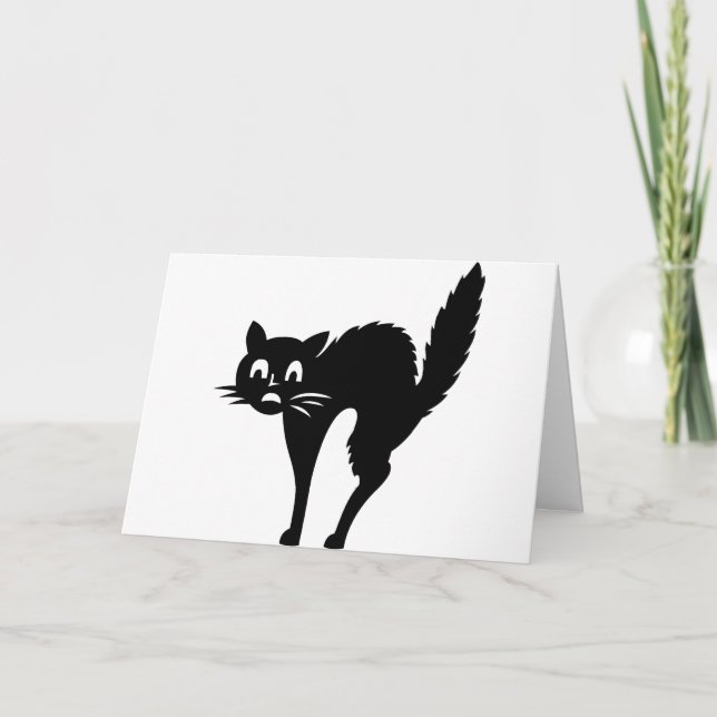Carte Anniversaire de chat effrayant (Devant)
