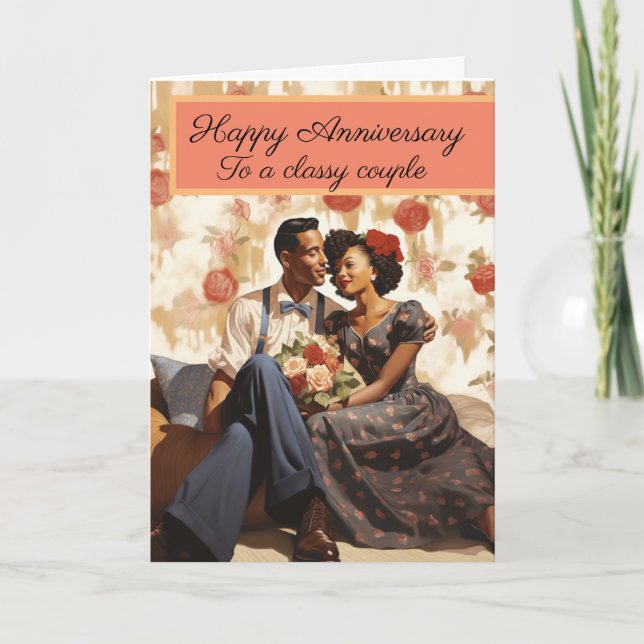 Carte Anniversaire de couple classique (Devant)