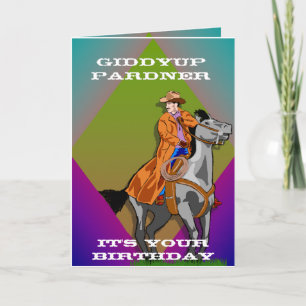 Carte Anniversaire de Cowboy