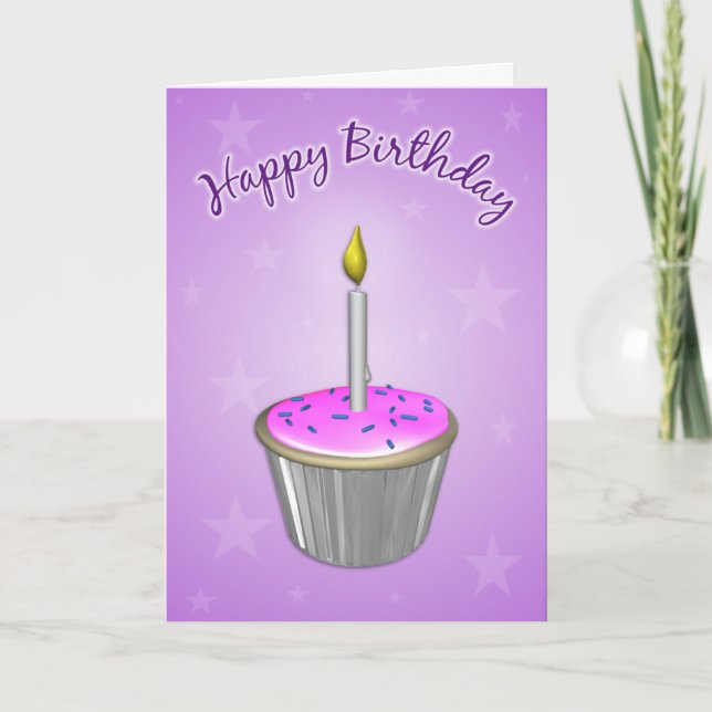 Carte Anniversaire de Cupcake (Devant)
