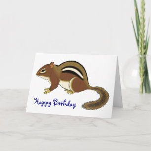 Carte Anniversaire de Cute Chipmunk
