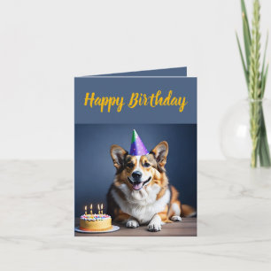 Carte Anniversaire de Cute Corgi