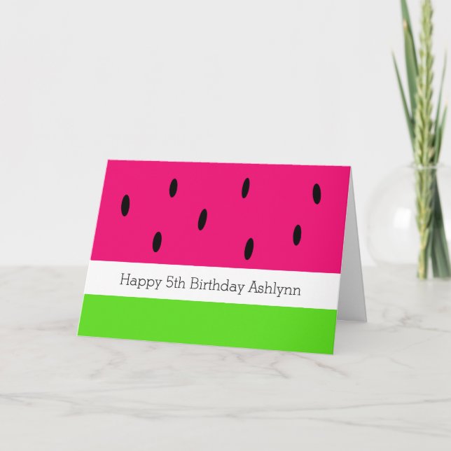 Carte Anniversaire de Cute Watermelon (Devant)