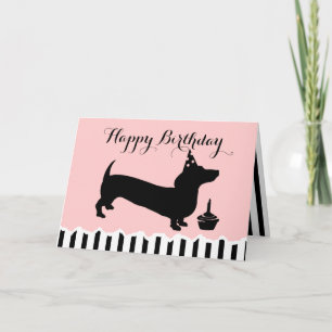 Carte Anniversaire de Dachshund