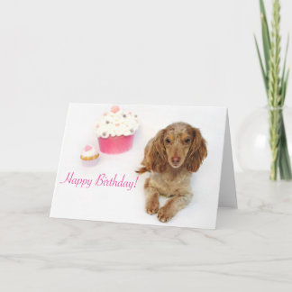 Carte Anniversaire de Dachshund