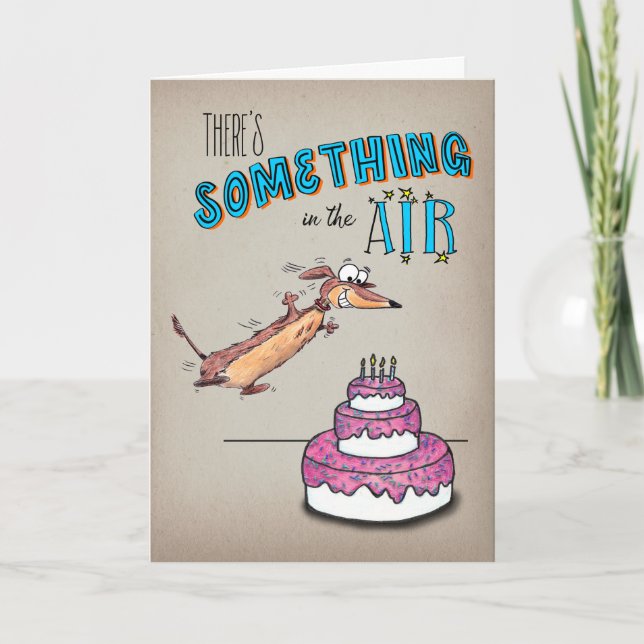 Carte Anniversaire de Dachshund bondi (Devant)