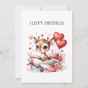 Carte Anniversaire de Deer Pilot