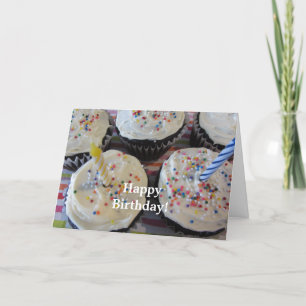 Carte Anniversaire de délicieux cupcakes