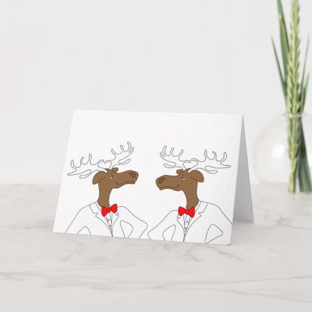 Carte Anniversaire de deux Bucks (Devant)