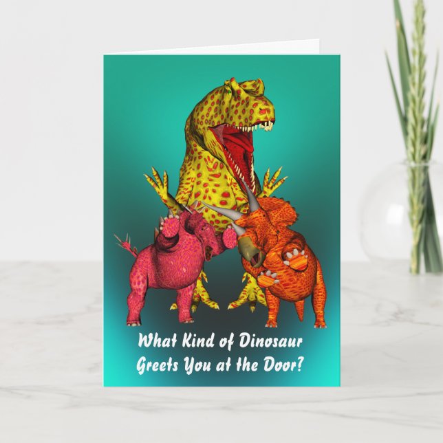 Carte Anniversaire de Dinosaur (Devant)