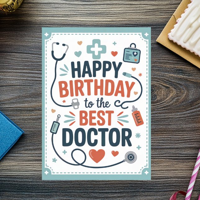 Carte Anniversaire de docteur personnalisé (Créateur téléchargé)