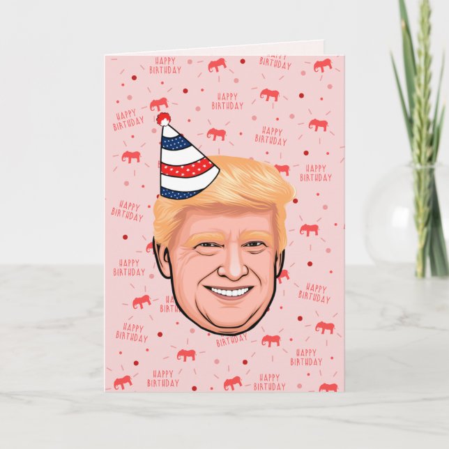 CARTE ANNIVERSAIRE DE DONALD TRUMP (Devant)