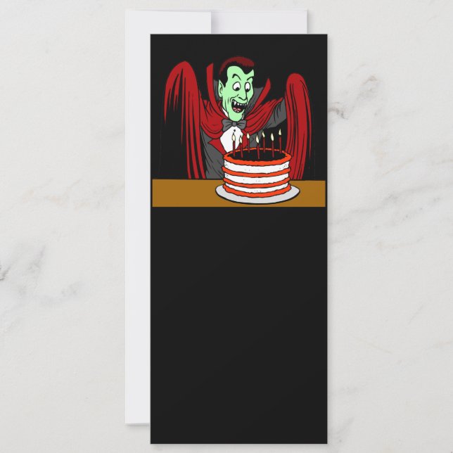 Carte Anniversaire de Dracula Vampire Halloween (Devant)