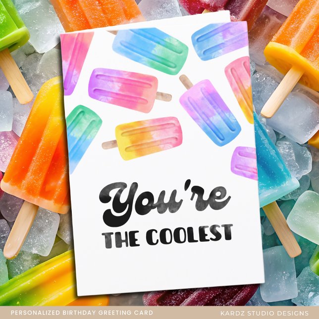 Carte Anniversaire de enfant personnalisée Fun Pop (Front of the card isshown, personalize the inside with your heartfelt message and name or keep as is)