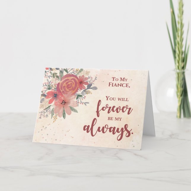 Carte Anniversaire De Fiance Liée Personnalisée Pour Tou (Devant)