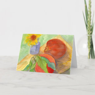 Carte Anniversaire de fleur de marguerite de fruit frais