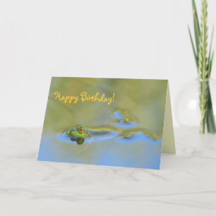 Carte Anniversaire de flottement de grenouille