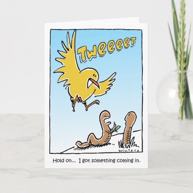 Carte Anniversaire de gazouillement (Devant)